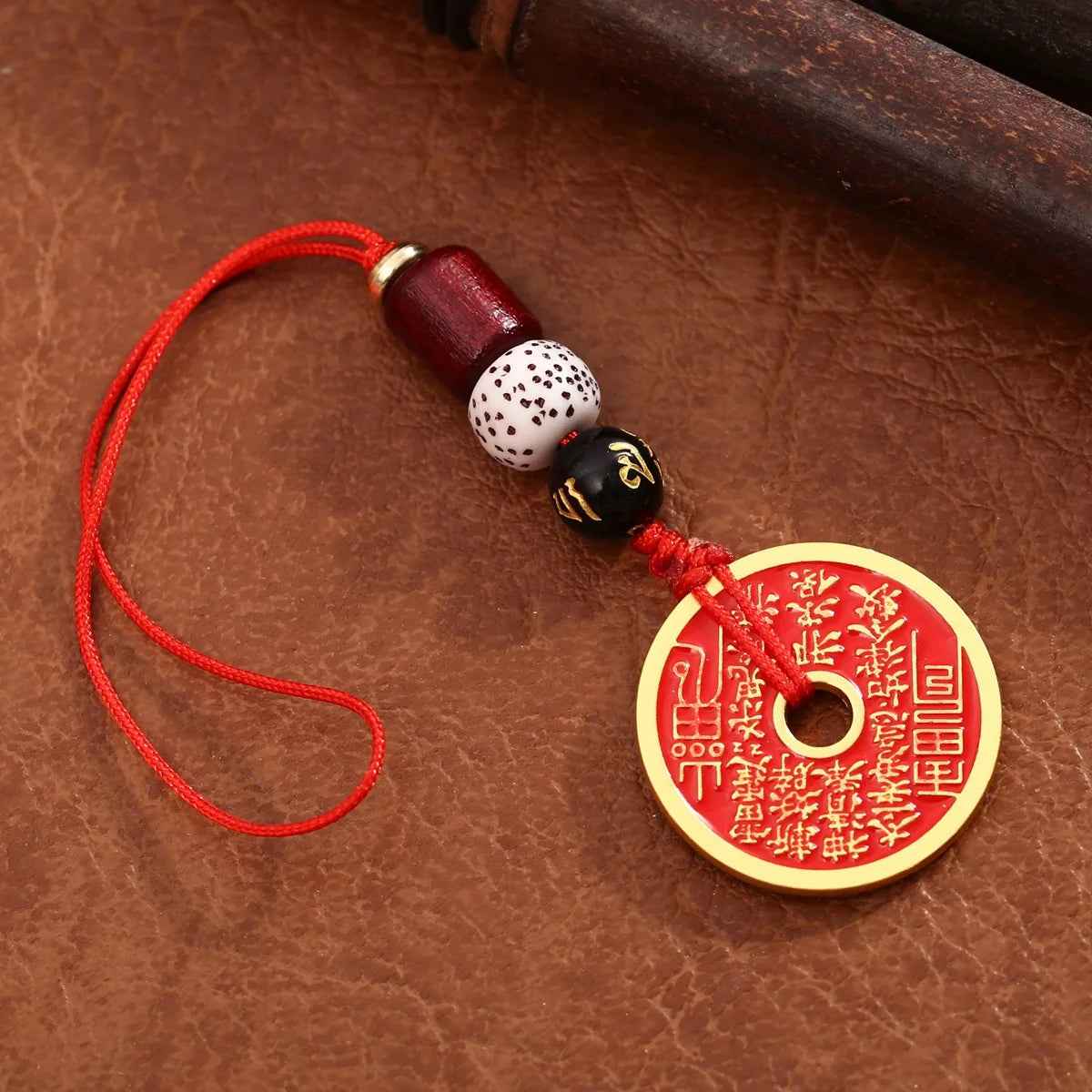 New Creative Copper Coin Car Keychain Star Moon Bodhi Handmade Pendant Phone Chain Key Ring Wholesale