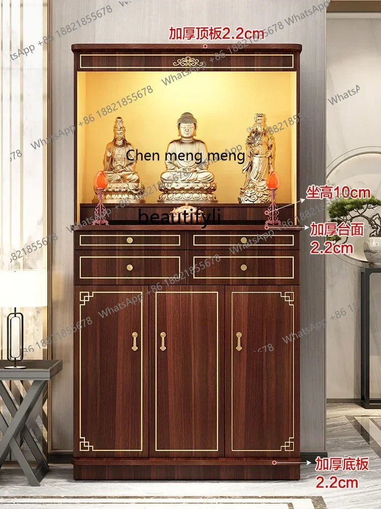 X A  Chinese Style with Door Altar Buddha Shrine Household Altar Cabinet God of Wealth Clothes Closet Shrine
