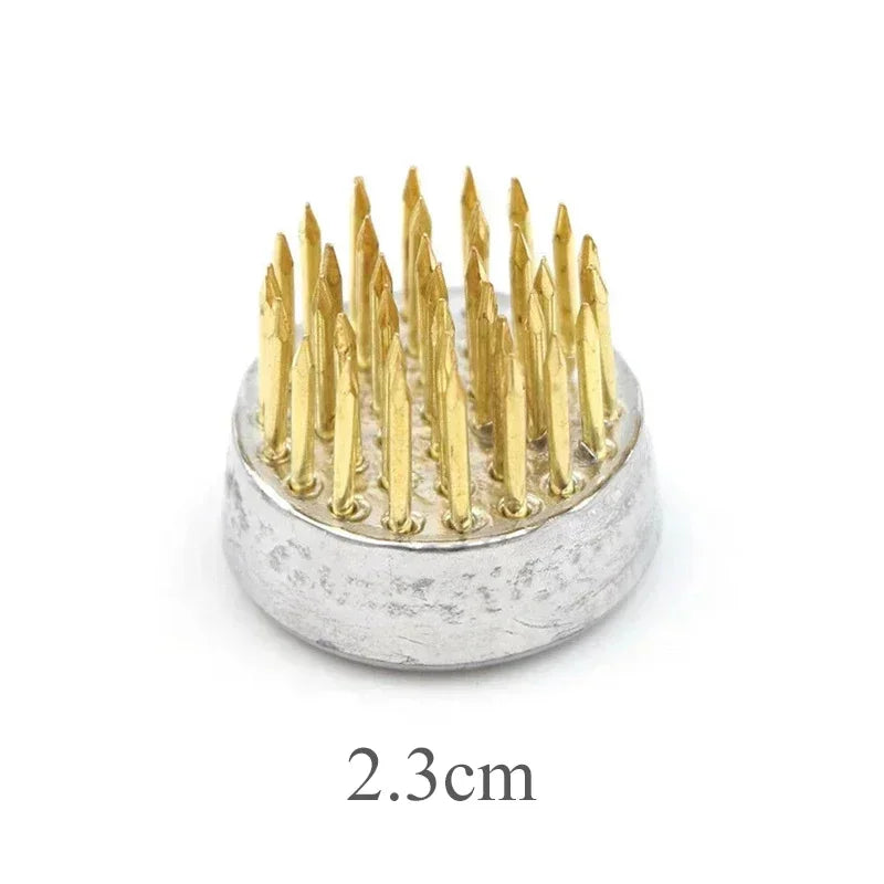 3 Sizes Spiky Needle Kenzan Art Fixed Tool Round Ikebana Holder Flower Frog Insert Base Pin Flower Base Home Decoration