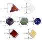 7Pcs Platonic Solid Sacred Stones Geometry Set Natural Crystals Reiki Healing Chakra Gemstones Lucky Home Decoration Gifts
