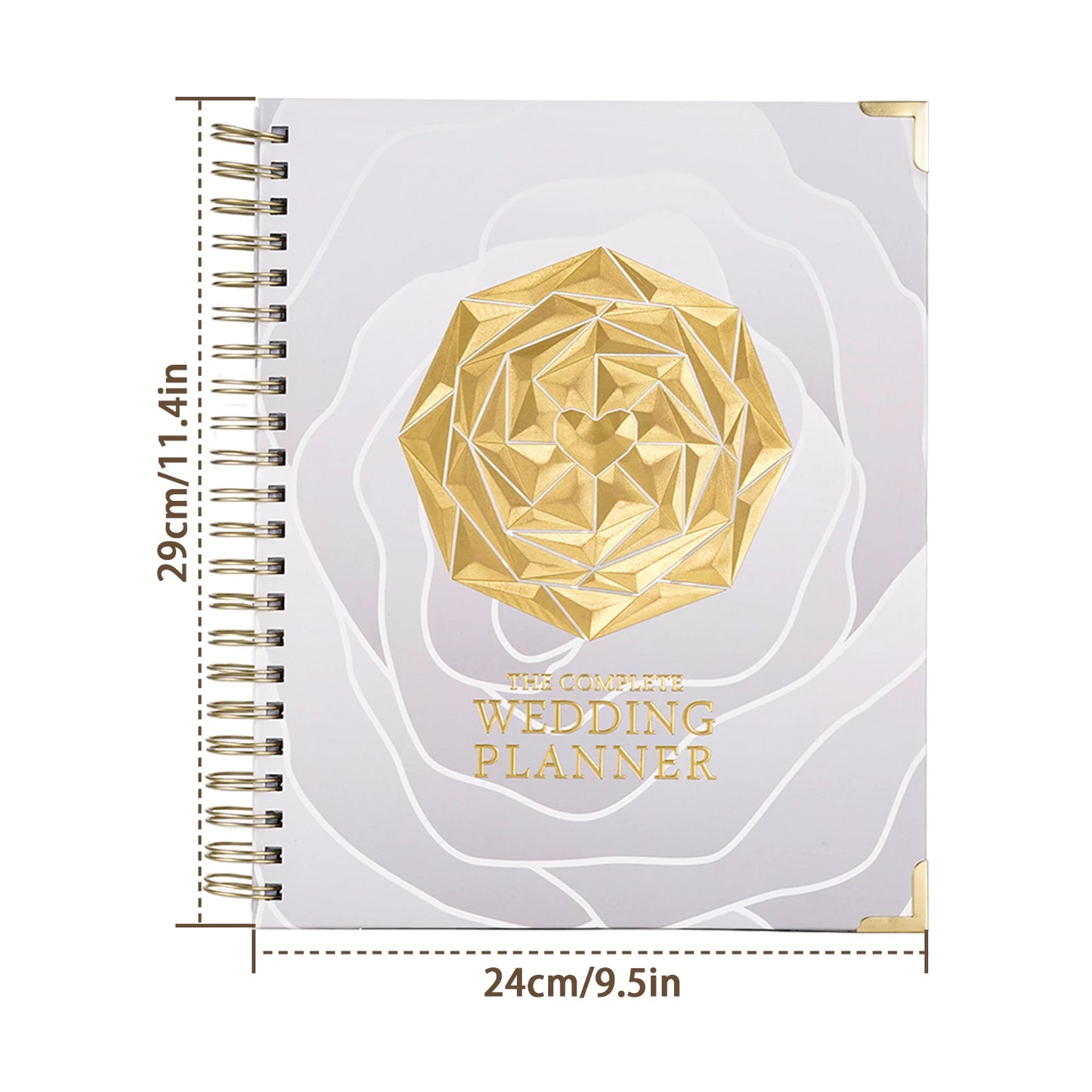 188pages Wedding Plan Book Hardcover Wedding Planner Notebook Bridal Organizer Coil Flip Book Calendar Diary Love Witness Gift