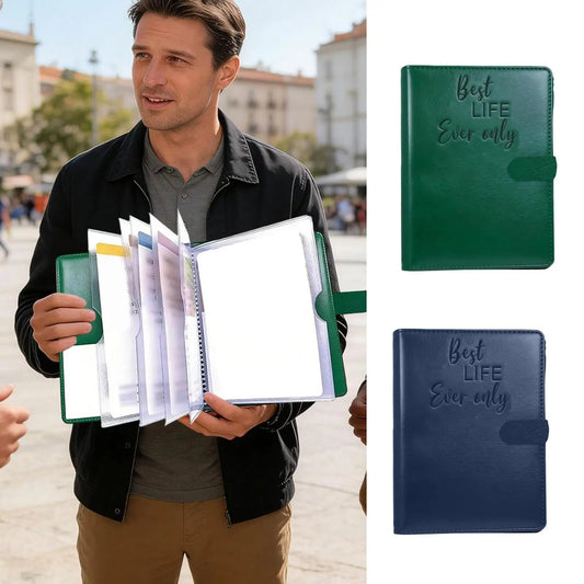 Christian Tract Wallet Bible Study Organizer Portable Ministry Storage Book for Preachers Pioneers, Home Office Travel Church 