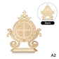 St. Benedict Cross Craft Ornament Enamel Metal Saint Statue Car Home Office Table Decoration Religious Blessing Decor