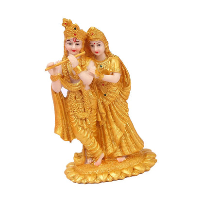 India Radha Krishna Figurine Statue Lifelike Decorative 4x3x7.4inch Altar Shrine Decor for Garden Bonsai Decor Traditional