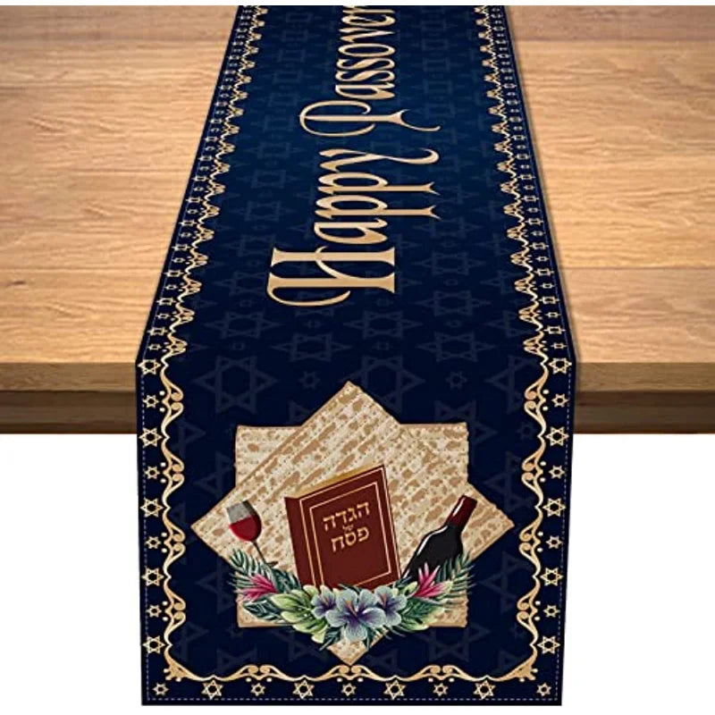 Hanukkah Menorah Table Runners Star of David  Jewish Holiday Fireplace Kitchen Dining Room Home Decor