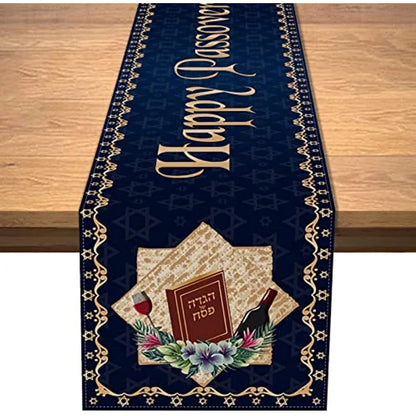 Hanukkah Menorah Table Runners Star of David  Jewish Holiday Fireplace Kitchen Dining Room Home Decor