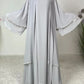 Women Abaya 4 Piece Set Dress Kaftan Islam Vestidos Eid Muslim Scarf Sashes Arab Long Robe Jalabiya Ramadan Morocco Dubai Abayas