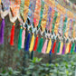 Tibetan Prayer Flag Five-Color Curtain Buddhist Altar Eight Auspicious 5m Curtain Wall Hanging Curtain Buddhist Item Decoration