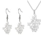 LIKGREAT Biblical Hebrew Calligraphy Necklace Earring Keyring Stainless Steel Jerusalem Verse Pendant Jewish Prayer Jewelry
