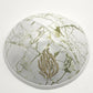 Judaical Faux Leather Kippah with Embroidery Of Fire for Men Yamaka Hat Jewish Yarmulke 19cm Giftware