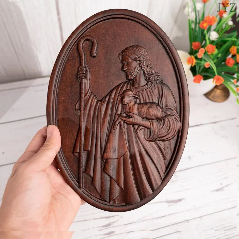 Catholic Religious Jesus Shepherd Wall Decor Mural Icon Figure Holy Statues