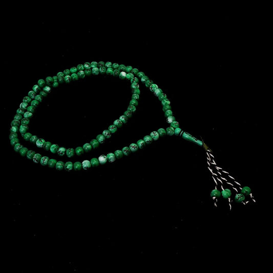 Middle East Style 99 Beads Tasbih Prayer Beads Arabesque Resin Bracelet Unisex round Beads Polished Finish for Gift