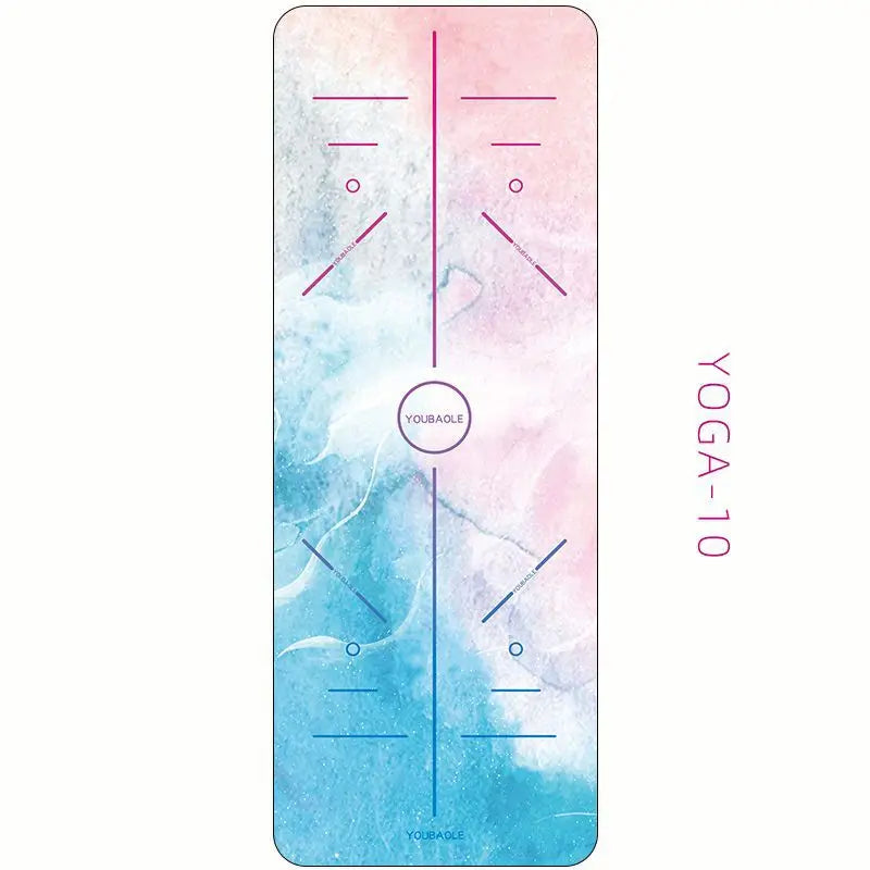 Zen Rhyme 1mm Natural Rubber Suede Yoga Mat Foldable Portable Anti-Slip Drape Gym Meditation Fitness Workout Gymnastics