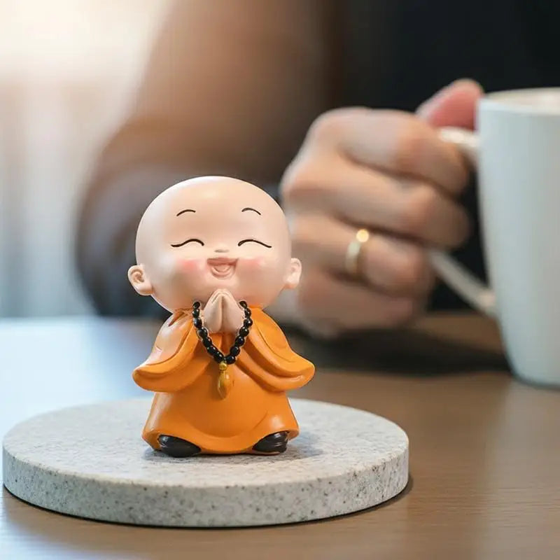 Mini Buddhas Statue Little Buddhists Monks Buddhism Figurine Zen Ornament Home Aquarium Tank Garden Yard Decoration