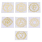 7 Pcs Sacred Geometry Metal Stickers Delicate Flower of Life Chakras Stickers Pyramid Art Resin Filler Supplies Meditation