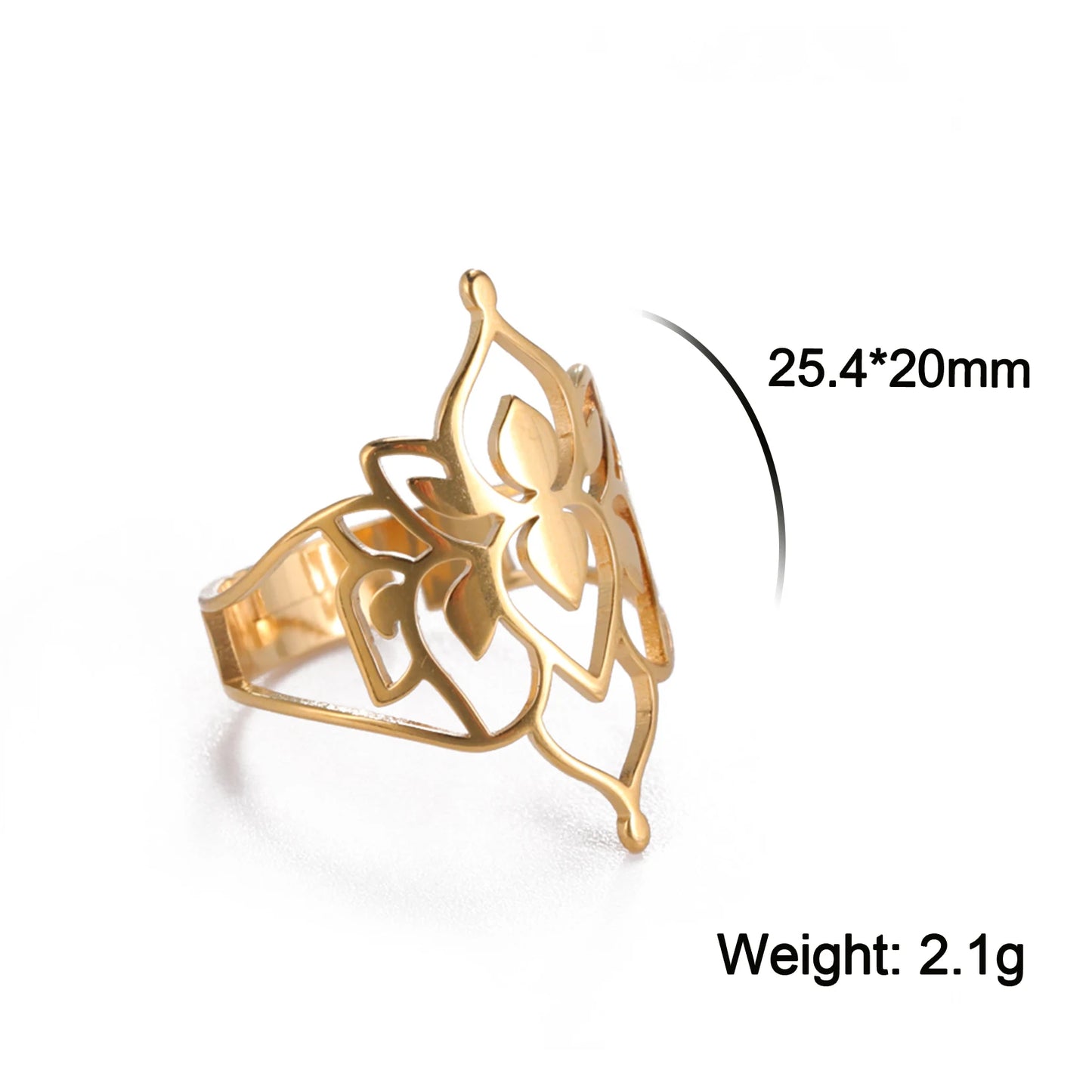 Unift Sacred Geometry Flower of Life Ring Adjustable Stainless Steel Ring Men Women Accessories Vintage Filigree Jewelry Gifts