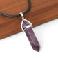 CSJA Hexagonal Bullet Crystal Necklaces Natural Gem Stone Quartz Necklace Pendant Chakra Amethysts Pink Quartz Lapis Lazuli G957