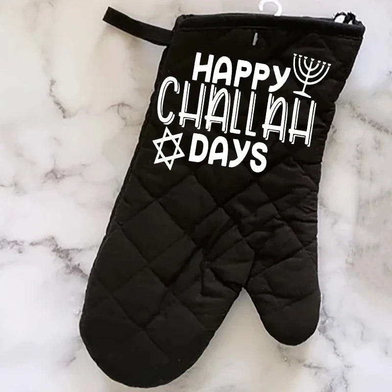 happy challah Days Pot holder Oven Mitt apron Hanukkah Chanukah Jewish Holiday kitchen decoration Mom Housewarming Hostess gift