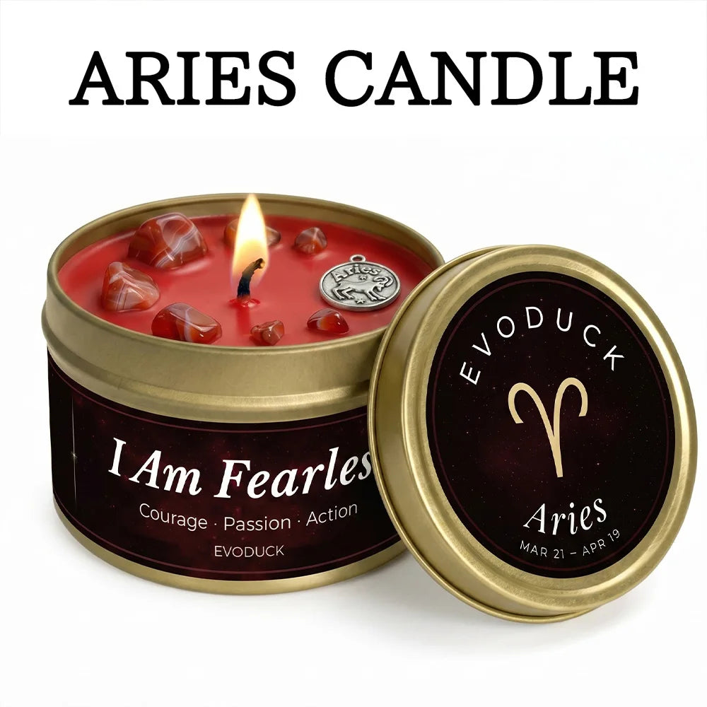 Scorpio Zodiac Scented Candle, Sandalwood Myrrh, Astrology Aromatherapy Candle in Tin, Home Fragrance Decor Birthday Gift, 3oz