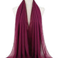 New Fashion Women Solid Chiffon Headscarf Ready To Wear Instant Hijab Scarf Muslim Shawl Islamic Hijabs Arab Wrap Head Scarves