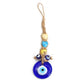 Demon Eye Lucky Charm Car Ornaments Protection Tassel Crystals Feng Shui Car Decor Turkish Blue Eye Retro Glass Pendant Gifts