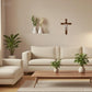 7.8 Inch Wooden Catholic Cross Wall Decor Handcrafted Wood Cross for Home Desktop and Wall Decoration Religious Gift
