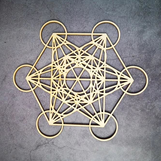 Wooden Flower Of Life Natural Symbol Sacred Geometry Ornaments Home Decoration Chakra Carved Coaster Wood Sign Wall Kitchen DIY