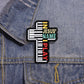 In Jesus Name I Play Enamel Pins Creative Cross Piano Christian Brooches Metal Lapel Badge Clothes Backpack Believers Jewelry