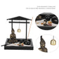 Buddha Sand Tray Zen Garden Decor Resin Craft Home Ornament for Living Room Desktop Meditation Focus Innovative Mindful Gift