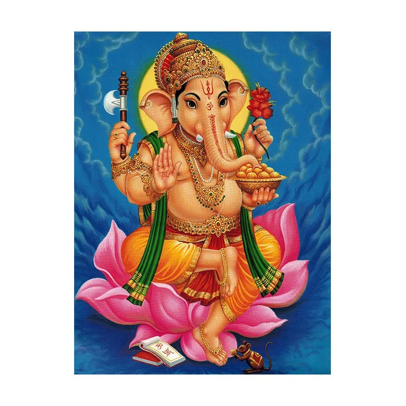 Modern Hindu God Wall Art Lord Shiva Buddha Portrait HD Canvas Oil Painting Poster Prints Home Bedroom Living Room Decoration