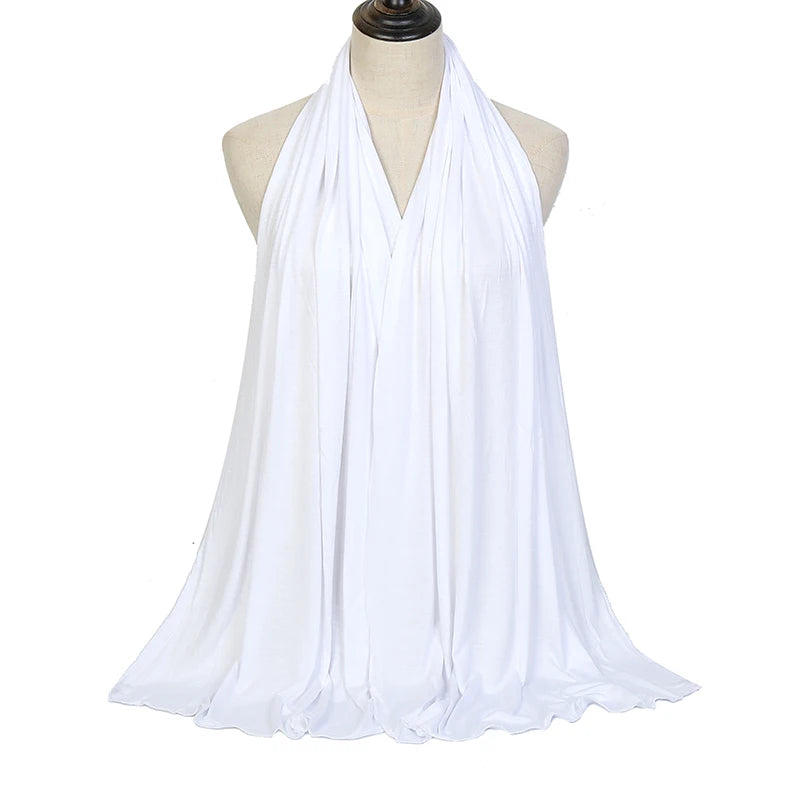 Premium Modal Cotton Jersey Hijab Scarf Muslim Long Shawl Women Plain Soft Turban Tie Head Wraps Africa Female Headband 170x60cm
