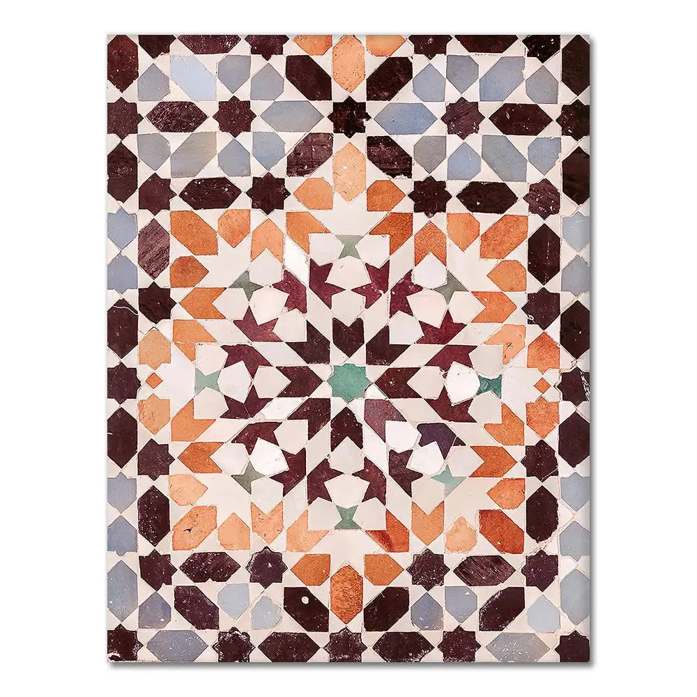 Moroccan Architecture Photography Posters and Prints Islamic Wall Art Canvas Painting Mosaic Wall Pictures for Living Room Decor