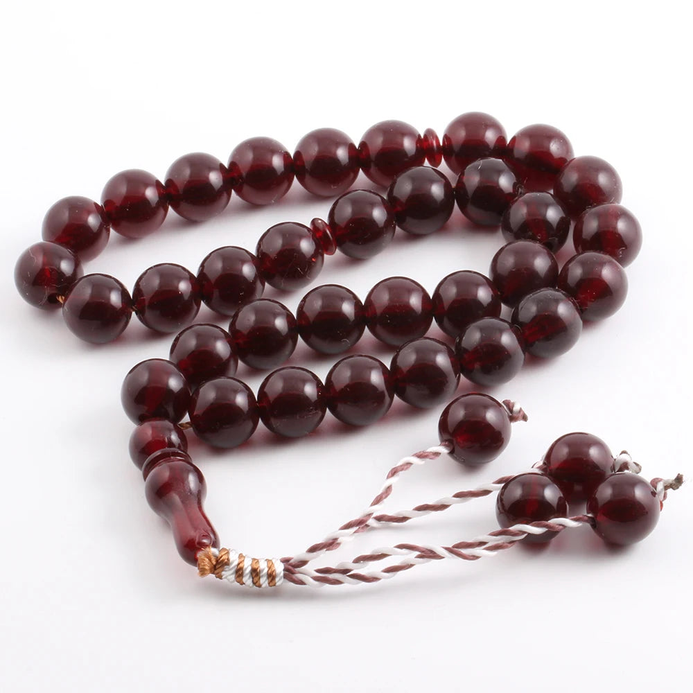 Muslim 14mm Round 33 Rosary Yoga Men's Cuffs Charm Bracelet Middle East Prayer Ramadan Meditation Bracelet for Women Jewelry