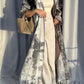 Middle Eastern Women Loose Tie Dye Abaya Muslim Full Sleeve Open Front Abayas Casual Turkey Kaftan Arabian Maxi Dresses Jilbabs