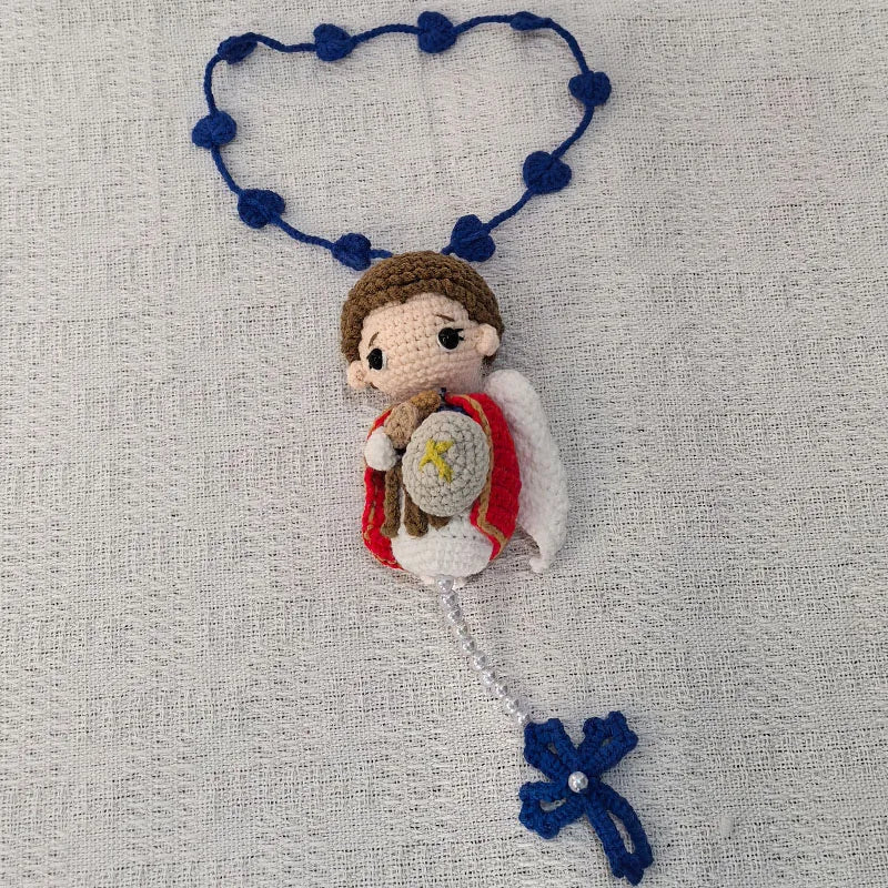 Handmade Christening Baptism wedding engagement Communion birthday Bridal Rosary with Saint Christmas Gift Home Decoration