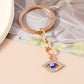 Retro Alloy Turkish Lucky  Evil Eyes Keychain Hamsa Hand Key Ring Pendant for Women Girls Handbag Decor DIY Jewelry Gifts