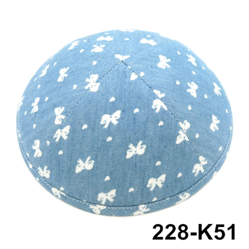GIU 19cm Jewish Jean Denim Kippo Hats Caps Skullies Beaniest Kipa Yarmulke Kippah Dome For Wedding And Events