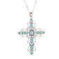 Gothic Big Zircon Cross Necklace Unisex Y2K Irregular Goth Large Cross Pendant Necklaces  for Men Women Couple Necklace Jewelry