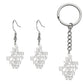 LIKGREAT Biblical Hebrew Calligraphy Necklace Earring Keyring Stainless Steel Jerusalem Verse Pendant Jewish Prayer Jewelry