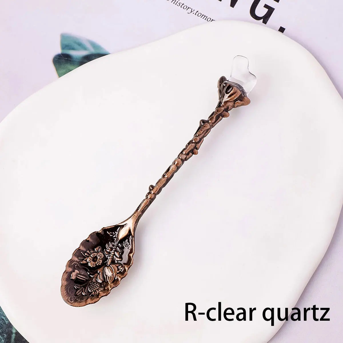 Natural Crystal Tumbled Stone Spoon Magic Energy Divination Halloween Spirit Souvenir Gift Home Decor Christmas Graduation Gift