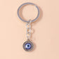1Pc Bohemia Evil Eye Hamsa Hand Keychain for Women Men Blue Eye Sun Feather Key Ring Bag Pendant Car Key Holder Rings Wholesale