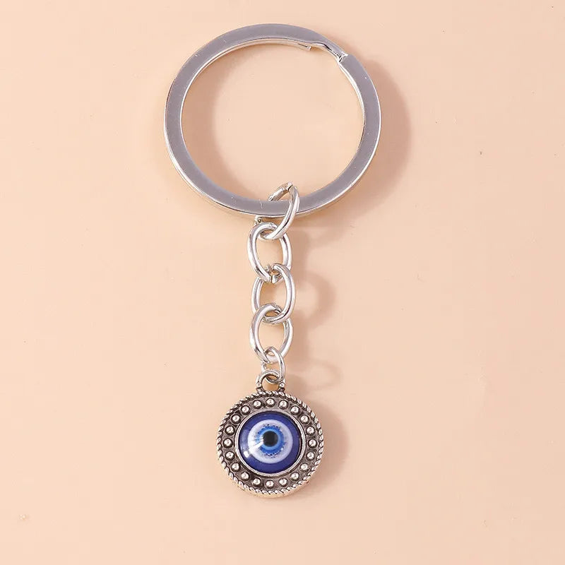 1Pc Bohemia Evil Eye Hamsa Hand Keychain for Women Men Blue Eye Sun Feather Key Ring Bag Pendant Car Key Holder Rings Wholesale