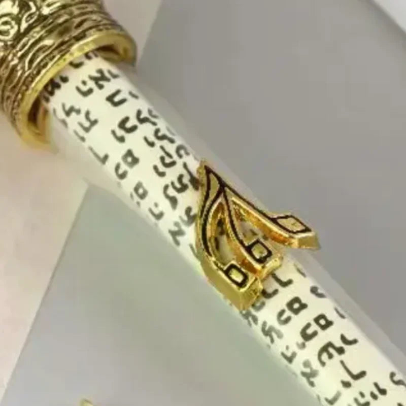Door Metal Blessing Mezuzah With Scroll Door Decoration House Religious Gift Retro Mezuzah Case Plaque