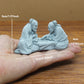 Miniature Zen Fisherman Play Chess Elder Sand Stones Figurine Garden Bonsai Rockery Aquariums Ornaments Lanscape Room Decoration
