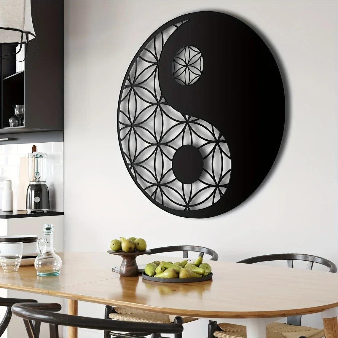 Metal Yin Yang Decoration, Metal Wall Art, Sacred Wall Art, Zen Wall Decoration, Geometric Metal Wall Decoration, Wall Hanging
