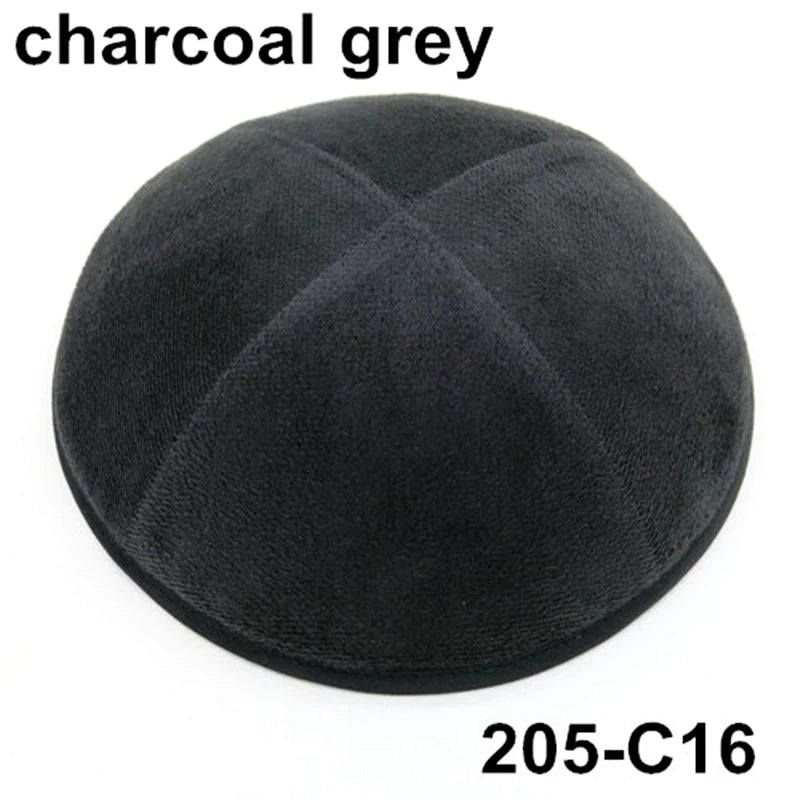 GIU 19cm Jewish Velvet Kippah Kippot Kipa Caps Skullies Beanies Yarmulke Kipot Dome For Wedding And Events