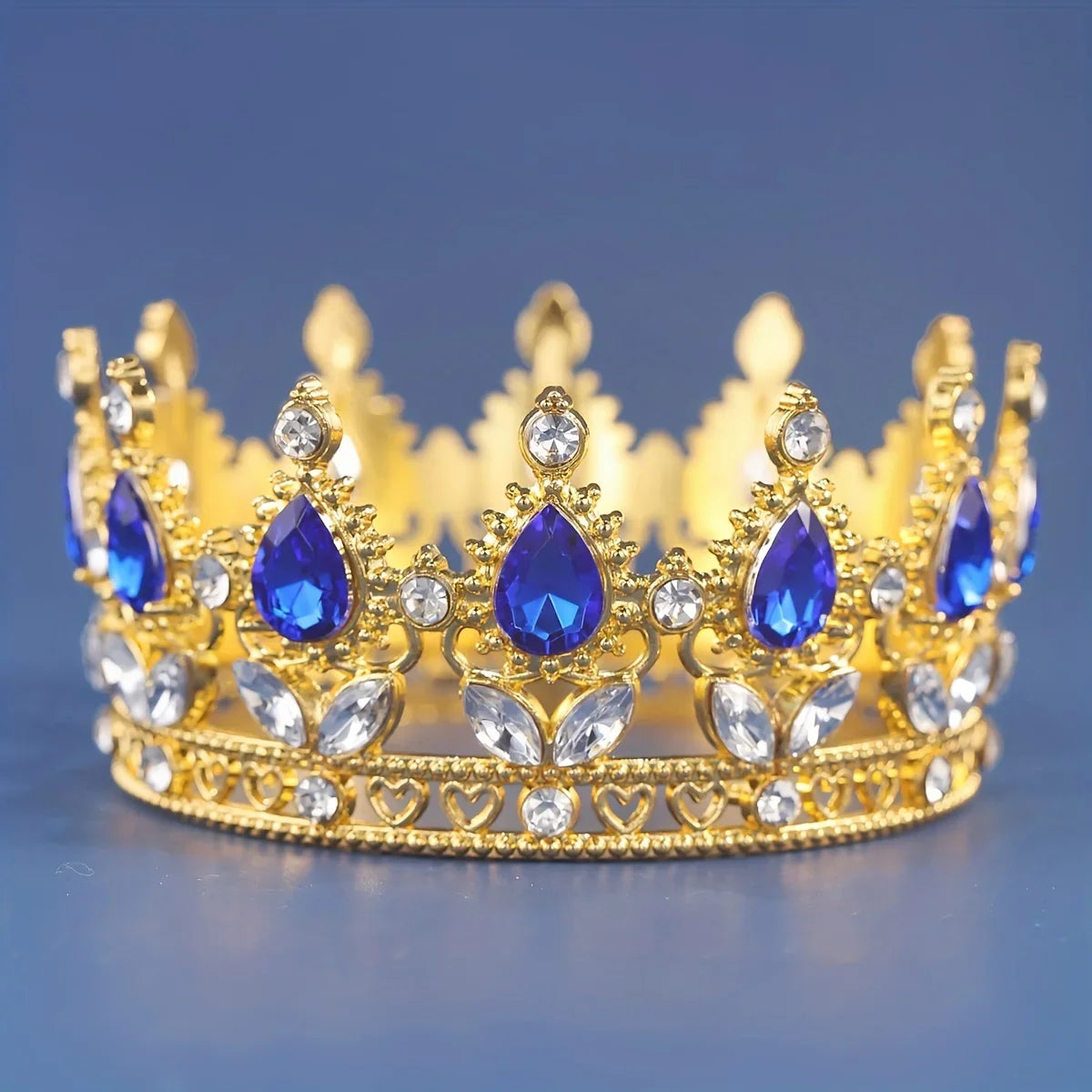 Crown topper Headpiece Suitable  Wedding Decorations Holiday Costume Headpiece Rhinestone Prom Crown Headb