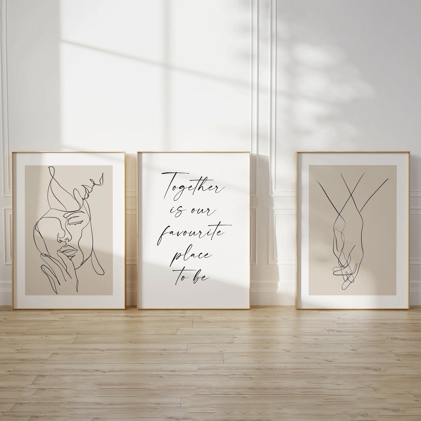 Together Is Our Favourite Place To Be Bedroom Print Wall Art Above The Bed Decor Line Text Art Minimalist Decoration Gift Poster