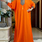 2025New Muslim Women Long Sleeve Autumn  Dress Cotton With Big Scarf Boubou Maxi Islam Women Dress African Abaya
