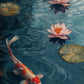 Asian Japanese Zen Tranquility Natural Aesthetics Koi Carp Art Poster Canvas Printing Living Room Bedroom Home Wall Decoration